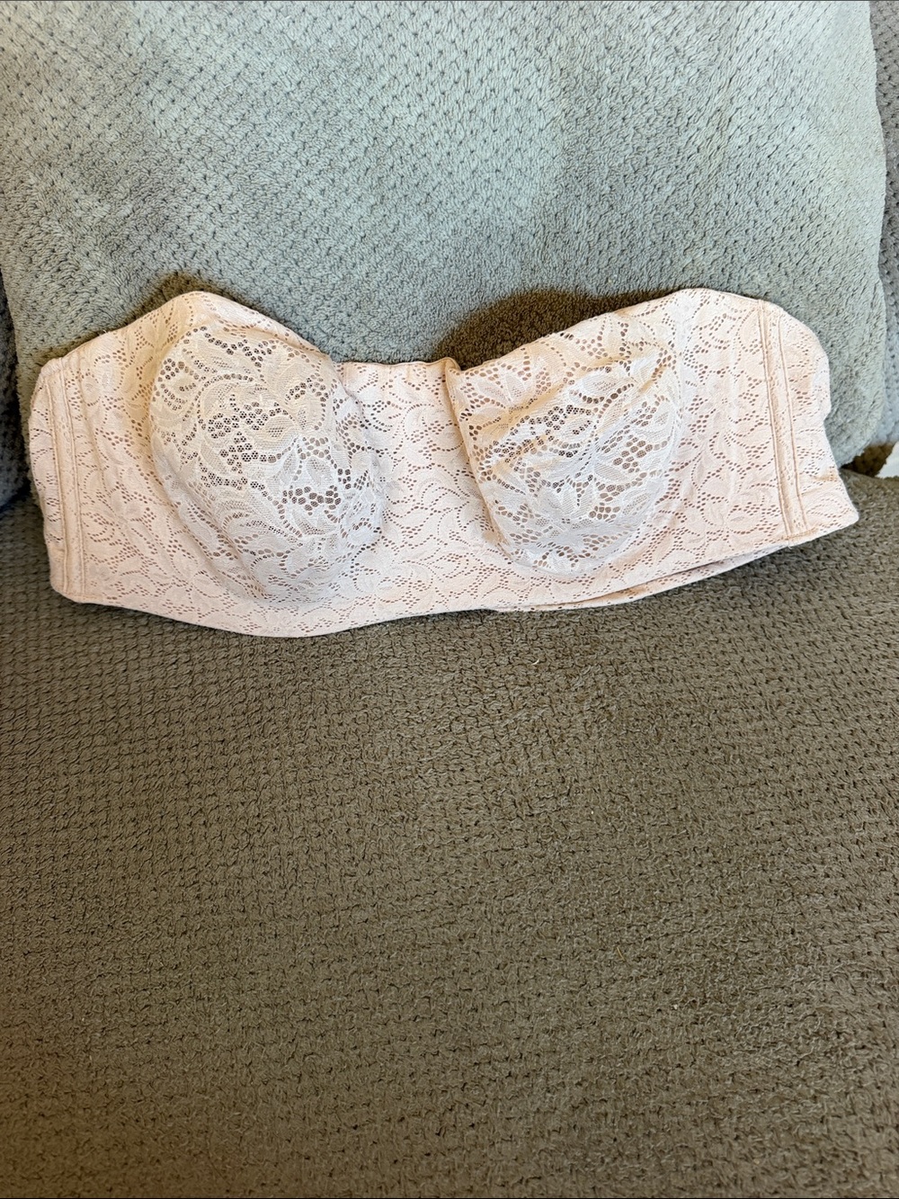 torrid Lace Strapless Bandeau Bra - Blush Pink